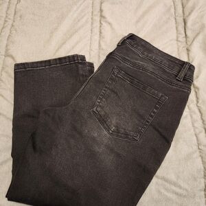 Maurices Distressed Black Ankle Jeans